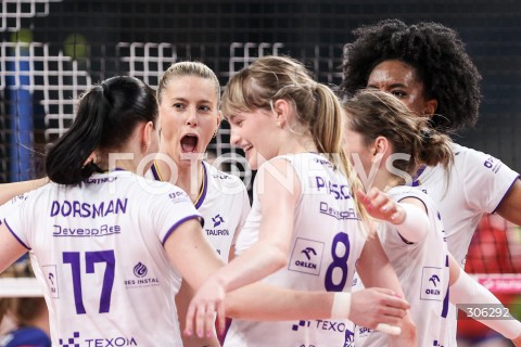  15.04.2026 RZESZOW <br />SIATKOWKA <br />TAURONLIGA LIGA SIATKOWKI KOBIET LSK 2025/2026 <br />FINAL - MECZ NR 1<br />POLISH WOMEN VOLLEYBALL LEAGUE <br />MECZ KS DEVELOPRES RZESZOW - PGE BUDOWLANI LODZ<br />N/Z LAURA HEYRMAN RADOSC EMOCJE <br /> 