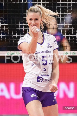  15.04.2026 RZESZOW <br />SIATKOWKA <br />TAURONLIGA LIGA SIATKOWKI KOBIET LSK 2025/2026 <br />FINAL - MECZ NR 1<br />POLISH WOMEN VOLLEYBALL LEAGUE <br />MECZ KS DEVELOPRES RZESZOW - PGE BUDOWLANI LODZ<br />N/Z LAURA HEYRMAN RADOSC EMOCJE SYLWETKA <br /> 