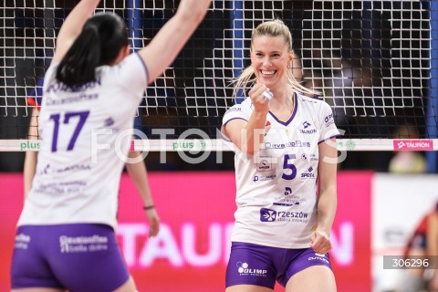  15.04.2026 RZESZOW <br />SIATKOWKA <br />TAURONLIGA LIGA SIATKOWKI KOBIET LSK 2025/2026 <br />FINAL - MECZ NR 1<br />POLISH WOMEN VOLLEYBALL LEAGUE <br />MECZ KS DEVELOPRES RZESZOW - PGE BUDOWLANI LODZ<br />N/Z LAURA HEYRMAN RADOSC EMOCJE <br /> 