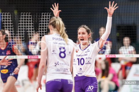  15.04.2026 RZESZOW <br />SIATKOWKA <br />TAURONLIGA LIGA SIATKOWKI KOBIET LSK 2025/2026 <br />FINAL - MECZ NR 1<br />POLISH WOMEN VOLLEYBALL LEAGUE <br />MECZ KS DEVELOPRES RZESZOW - PGE BUDOWLANI LODZ<br />N/Z KATARZYNA WENERSKA RADOSC EMOCJE <br /> 