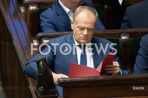  17.04.2026 WARSZAWA<br />POSIEDZENIE SEJMU RP<br />N/Z PREMIER DONALD TUSK<br />FOT. MARCIN BANASZKIEWICZ/FOTONEWS  