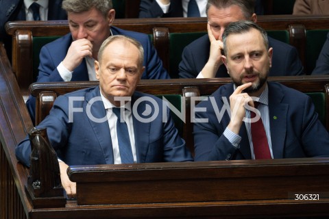  17.04.2026 WARSZAWA<br />POSIEDZENIE SEJMU RP<br />N/Z PREMIER DONALD TUSK WLADYSLAW KOSINIAK KAMYSZ<br />FOT. MARCIN BANASZKIEWICZ/FOTONEWS  