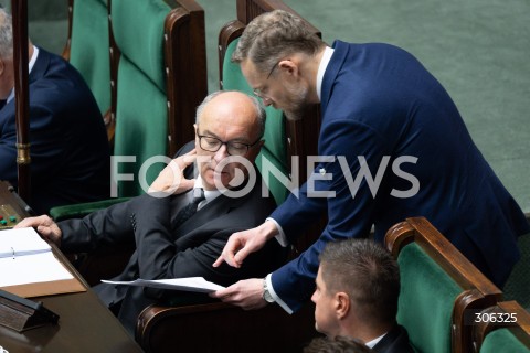  17.04.2026 WARSZAWA<br />POSIEDZENIE SEJMU RP<br />N/Z WLODZIMIERZ CZARASZTY ZBIGNIEW BOGUCKI<br />FOT. MARCIN BANASZKIEWICZ/FOTONEWS  