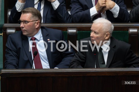  17.04.2026 WARSZAWA<br />POSIEDZENIE SEJMU RP<br />N/Z PRZEMYSLAW CZARNEK JAROSLAW KACZYNSKI<br />FOT. MARCIN BANASZKIEWICZ/FOTONEWS  