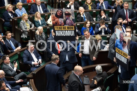  17.04.2026 WARSZAWA<br />POSIEDZENIE SEJMU RP<br />N/Z SEJM TABLICA TUSK<br />FOT. MARCIN BANASZKIEWICZ/FOTONEWS  