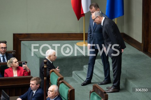  17.04.2026 WARSZAWA<br />POSIEDZENIE SEJMU RP<br />N/Z JAROSLAW KACZYNSKI MARIUSZ BLASZCZAK WLODZIMIERZ CZARZASTY<br />FOT. MARCIN BANASZKIEWICZ/FOTONEWS  