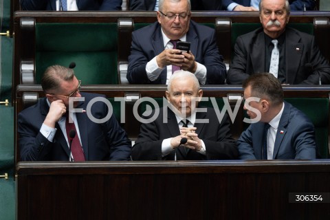  17.04.2026 WARSZAWA<br />POSIEDZENIE SEJMU RP<br />N/Z PRZEMYSLAW CZARNEK JAROSLAW KACZYNSKI MARIUSZ BLASZCZAK<br />FOT. MARCIN BANASZKIEWICZ/FOTONEWS  