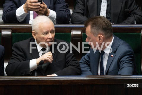  17.04.2026 WARSZAWA<br />POSIEDZENIE SEJMU RP<br />N/Z JAROSLAW KACZYNSKI MARIUSZ BLASZCZAK<br />FOT. MARCIN BANASZKIEWICZ/FOTONEWS  