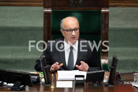  17.04.2026 WARSZAWA<br />POSIEDZENIE SEJMU RP<br />N/Z MARSZALEK WLODZIMIERZ CZARZASTY<br />FOT. MARCIN BANASZKIEWICZ/FOTONEWS  