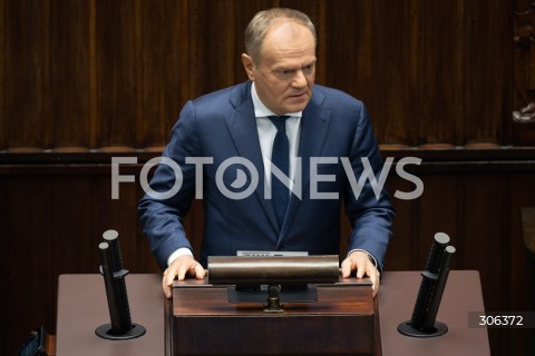  17.04.2026 WARSZAWA<br />POSIEDZENIE SEJMU RP<br />N/Z PREMIER DONALD TUSK<br />FOT. MARCIN BANASZKIEWICZ/FOTONEWS  