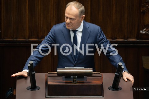  17.04.2026 WARSZAWA<br />POSIEDZENIE SEJMU RP<br />N/Z PREMIER DONALD TUSK<br />FOT. MARCIN BANASZKIEWICZ/FOTONEWS  