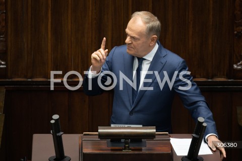  17.04.2026 WARSZAWA<br />POSIEDZENIE SEJMU RP<br />N/Z PREMIER DONALD TUSK<br />FOT. MARCIN BANASZKIEWICZ/FOTONEWS  