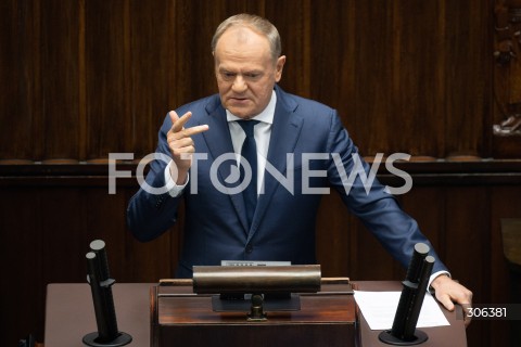  17.04.2026 WARSZAWA<br />POSIEDZENIE SEJMU RP<br />N/Z PREMIER DONALD TUSK<br />FOT. MARCIN BANASZKIEWICZ/FOTONEWS  