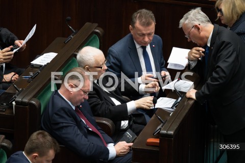  17.04.2026 WARSZAWA<br />POSIEDZENIE SEJMU RP<br />N/Z PRZEMYSLAW CZARNEK JAROSLAW KACZYNSKI MARIUSZ BLASZCZAK MAREK SUSKI<br />FOT. MARCIN BANASZKIEWICZ/FOTONEWS  