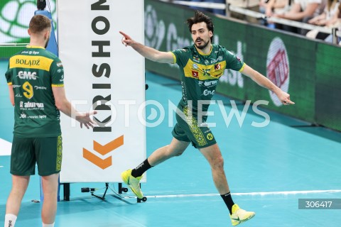 18.04.2026 RZESZOW<br />SIATKOWKA MEZCZYZN<br />PLUSLIGA SEZON 2025/2026<br />POLFINAL - 2. MECZ ( SEMIFINAL ) <br />PLUS LIGA POLISH MEN VOLLEYBALL LEAGUE<br />MECZ ASSECO RESOVIA RZESZOW  - ALURON CMC WARTA ZAWIERCIE <br />N/Z MIGUEL TAVARES RODRIGUES RADOSC EMOCJE SYLWETKA <br /> 