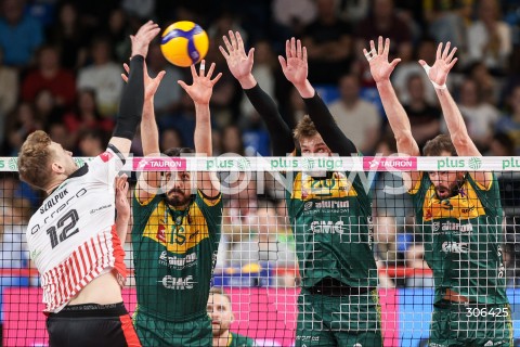  18.04.2026 RZESZOW<br />SIATKOWKA MEZCZYZN<br />PLUSLIGA SEZON 2025/2026<br />POLFINAL - 2. MECZ ( SEMIFINAL ) <br />PLUS LIGA POLISH MEN VOLLEYBALL LEAGUE<br />MECZ ASSECO RESOVIA RZESZOW  - ALURON CMC WARTA ZAWIERCIE <br />N/Z MIGUEL TAVARES RODRIGUES MATEUSZ BIENIEK AARON RUSSELL BLOK <br /> 