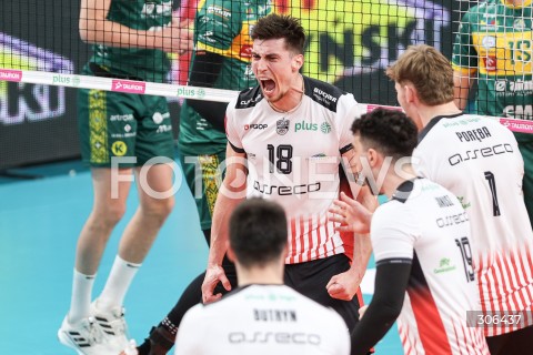  18.04.2026 RZESZOW<br />SIATKOWKA MEZCZYZN<br />PLUSLIGA SEZON 2025/2026<br />POLFINAL - 2. MECZ ( SEMIFINAL ) <br />PLUS LIGA POLISH MEN VOLLEYBALL LEAGUE<br />MECZ ASSECO RESOVIA RZESZOW  - ALURON CMC WARTA ZAWIERCIE <br />N/Z KLEMEN CEBULJ RADOSC EMOCJE <br /> 