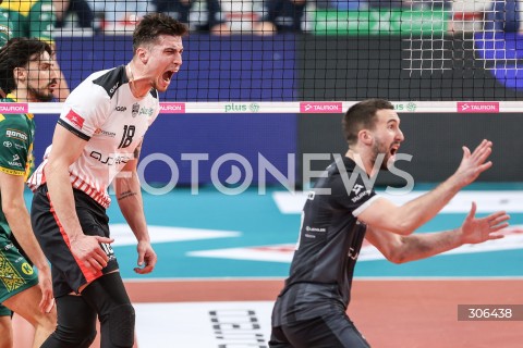  18.04.2026 RZESZOW<br />SIATKOWKA MEZCZYZN<br />PLUSLIGA SEZON 2025/2026<br />POLFINAL - 2. MECZ ( SEMIFINAL ) <br />PLUS LIGA POLISH MEN VOLLEYBALL LEAGUE<br />MECZ ASSECO RESOVIA RZESZOW  - ALURON CMC WARTA ZAWIERCIE <br />N/Z KLEMEN CEBULJ MICHAL POTERA RADOSC EMOCJE <br /> 
