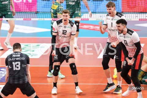  18.04.2026 RZESZOW<br />SIATKOWKA MEZCZYZN<br />PLUSLIGA SEZON 2025/2026<br />POLFINAL - 2. MECZ ( SEMIFINAL ) <br />PLUS LIGA POLISH MEN VOLLEYBALL LEAGUE<br />MECZ ASSECO RESOVIA RZESZOW  - ALURON CMC WARTA ZAWIERCIE <br />N/Z ARTUR SZALPUK MATEUSZ POREBA MARCIN JANUSZ RADOSC EMOCJE <br /> 