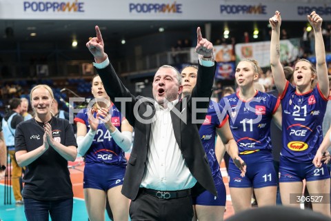  29.04.2026 RZESZOW <br />SIATKOWKA <br />TAURONLIGA LIGA SIATKOWKI KOBIET LSK 2025/2026 <br />FINAL - MECZ NR 5<br />POLISH WOMEN VOLLEYBALL LEAGUE <br />MECZ KS DEVELOPRES RZESZOW - PGE BUDOWLANI LODZ<br />N/Z PREZES MARCIN CHUDZIK SIATKARKI PGE BUDOWLANI LODZ MISTRZYNIAMI POLSKI RADOSC WYGRANA EMOCJE ZWYCIESTWO <br /> 