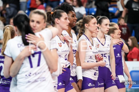  29.04.2026 RZESZOW <br />SIATKOWKA <br />TAURONLIGA LIGA SIATKOWKI KOBIET LSK 2025/2026 <br />FINAL - MECZ NR 5<br />POLISH WOMEN VOLLEYBALL LEAGUE <br />MECZ KS DEVELOPRES RZESZOW - PGE BUDOWLANI LODZ<br />N/Z SMUTEK SIATKAREK DEVELOPRESU SKYRES RZESZOW NATHALIE LEMMENS TAYLOR BANNISTER NELLY ADAMCZEWSKA JUSTYNA JANKOWSKA <br /> 