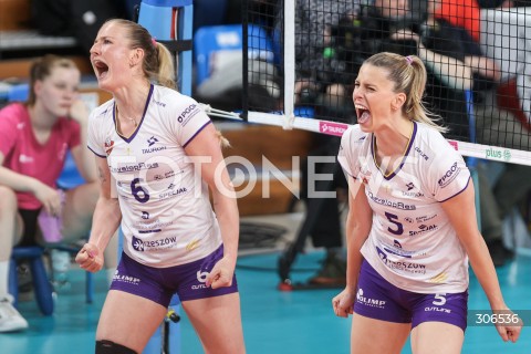  29.04.2026 RZESZOW <br />SIATKOWKA <br />TAURONLIGA LIGA SIATKOWKI KOBIET LSK 2025/2026 <br />FINAL - MECZ NR 5<br />POLISH WOMEN VOLLEYBALL LEAGUE <br />MECZ KS DEVELOPRES RZESZOW - PGE BUDOWLANI LODZ<br />N/Z MARRIT JASPER LAURA HEYRMAN RADOSC EMOCJE SYLWETKA <br /> 