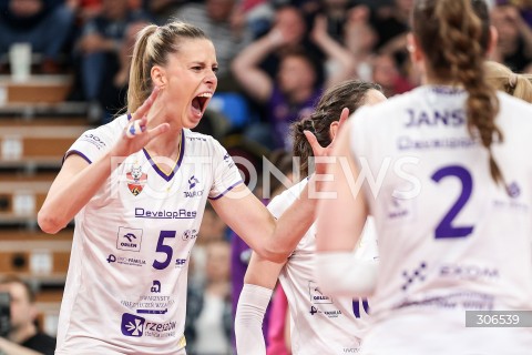  29.04.2026 RZESZOW <br />SIATKOWKA <br />TAURONLIGA LIGA SIATKOWKI KOBIET LSK 2025/2026 <br />FINAL - MECZ NR 5<br />POLISH WOMEN VOLLEYBALL LEAGUE <br />MECZ KS DEVELOPRES RZESZOW - PGE BUDOWLANI LODZ<br />N/Z LAURA HEYRMAN RADOSC EMOCJE <br /> 