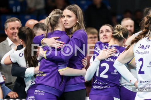  29.04.2026 RZESZOW <br />SIATKOWKA <br />TAURONLIGA LIGA SIATKOWKI KOBIET LSK 2025/2026 <br />FINAL - MECZ NR 5<br />POLISH WOMEN VOLLEYBALL LEAGUE <br />MECZ KS DEVELOPRES RZESZOW - PGE BUDOWLANI LODZ<br />N/Z SMUTEK SIATKAREK DEVELOPRESU SKYRES RZESZOW DOMINIKA PIERZCHALA ALEKSANDRA SZCZYGLOWSKA KATARZYNA WENERSKA <br /> 
