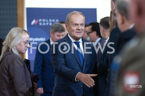  08.05.2026 WARSZAWA<br />UROCZYSTOSC PODPISANIA UMOWY W SPRAWIE SAFE<br />N/Z PREMIER DONALD TUSK<br /> 