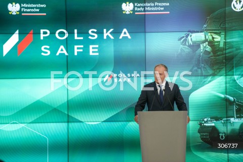  08.05.2026 WARSZAWA<br />UROCZYSTOSC PODPISANIA UMOWY W SPRAWIE SAFE<br />N/Z PREMIER DONALD TUSK<br /> 