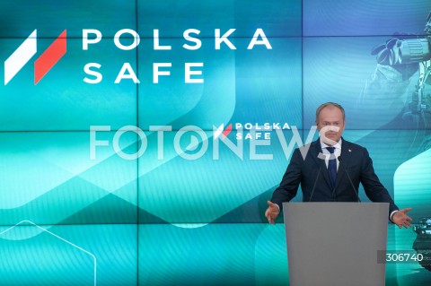  08.05.2026 WARSZAWA<br />UROCZYSTOSC PODPISANIA UMOWY W SPRAWIE SAFE<br />N/Z PREMIER DONALD TUSK<br /> 