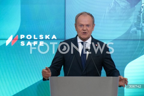  08.05.2026 WARSZAWA<br />UROCZYSTOSC PODPISANIA UMOWY W SPRAWIE SAFE<br />N/Z PREMIER DONALD TUSK<br /> 