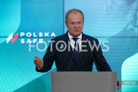  08.05.2026 WARSZAWA<br />UROCZYSTOSC PODPISANIA UMOWY W SPRAWIE SAFE<br />N/Z PREMIER DONALD TUSK<br /> 