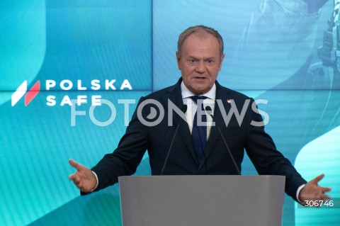  08.05.2026 WARSZAWA<br />UROCZYSTOSC PODPISANIA UMOWY W SPRAWIE SAFE<br />N/Z PREMIER DONALD TUSK<br /> 