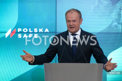  08.05.2026 WARSZAWA<br />UROCZYSTOSC PODPISANIA UMOWY W SPRAWIE SAFE<br />N/Z PREMIER DONALD TUSK<br /> 