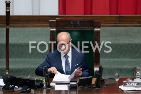  15.05.2026 WARSZAWA<br />POSIEDZENIE SEJMU RP<br />N/Z MARSZALEK WLODZIMIERZ CZARZASTY<br />FOT. MARCIN BANASZKIEWICZ/FOTONEWS  