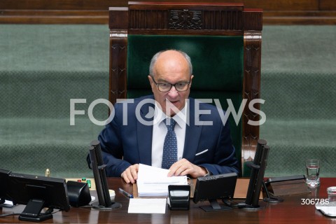  15.05.2026 WARSZAWA<br />POSIEDZENIE SEJMU RP<br />N/Z MARSZALEK WLODZIMIERZ CZARZASTY<br />FOT. MARCIN BANASZKIEWICZ/FOTONEWS  
