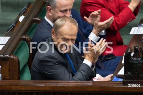  15.05.2026 WARSZAWA<br />POSIEDZENIE SEJMU RP<br />N/Z PREMIER DONALD TUSK<br />FOT. MARCIN BANASZKIEWICZ/FOTONEWS  