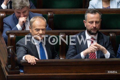  15.05.2026 WARSZAWA<br />POSIEDZENIE SEJMU RP<br />N/Z PREMIER DONALD TUSK WLADYSLAW KOSINIAK KAMYSZ<br />FOT. MARCIN BANASZKIEWICZ/FOTONEWS  