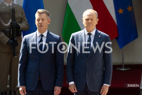  20.05.2026 WARSZAWA<br />SPOTKANIE PREMIERA DONALDA TUSKA Z PREMIEREM WEGIER PETEREM MAGYAREM W WARSZAWIE<br />N/Z PREMIER DONALD TUSK PETER MAGYAR<br /> 