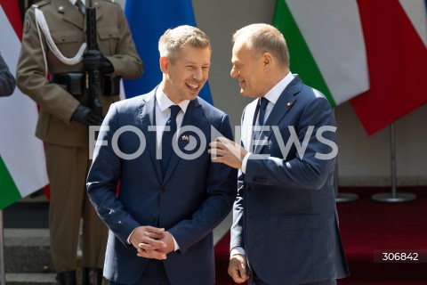 20.05.2026 WARSZAWA<br />SPOTKANIE PREMIERA DONALDA TUSKA Z PREMIEREM WEGIER PETEREM MAGYAREM W WARSZAWIE<br />N/Z PREMIER DONALD TUSK PETER MAGYAR<br /> 