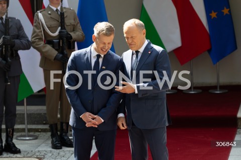  20.05.2026 WARSZAWA<br />SPOTKANIE PREMIERA DONALDA TUSKA Z PREMIEREM WEGIER PETEREM MAGYAREM W WARSZAWIE<br />N/Z PREMIER DONALD TUSK PETER MAGYAR<br /> 