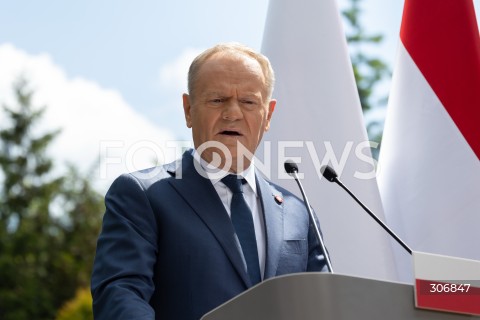  20.05.2026 WARSZAWA<br />SPOTKANIE PREMIERA DONALDA TUSKA Z PREMIEREM WEGIER PETEREM MAGYAREM W WARSZAWIE <br />KONFERENCJA PRASOWA<br />N/Z PREMIER DONALD TUSK<br /> 
