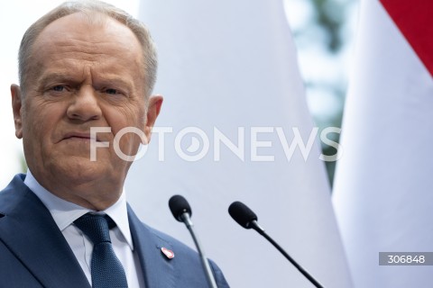  20.05.2026 WARSZAWA<br />SPOTKANIE PREMIERA DONALDA TUSKA Z PREMIEREM WEGIER PETEREM MAGYAREM W WARSZAWIE <br />KONFERENCJA PRASOWA<br />N/Z PREMIER DONALD TUSK<br /> 