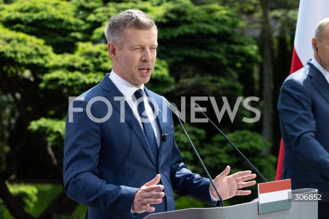  20.05.2026 WARSZAWA<br />SPOTKANIE PREMIERA DONALDA TUSKA Z PREMIEREM WEGIER PETEREM MAGYAREM W WARSZAWIE <br />KONFERENCJA PRASOWA<br />N/Z PETER MAGYAR<br /> 