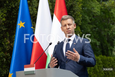  20.05.2026 WARSZAWA<br />SPOTKANIE PREMIERA DONALDA TUSKA Z PREMIEREM WEGIER PETEREM MAGYAREM W WARSZAWIE <br />KONFERENCJA PRASOWA<br />N/Z PETER MAGYAR<br /> 