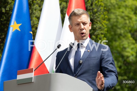  20.05.2026 WARSZAWA<br />SPOTKANIE PREMIERA DONALDA TUSKA Z PREMIEREM WEGIER PETEREM MAGYAREM W WARSZAWIE <br />KONFERENCJA PRASOWA<br />N/Z PETER MAGYAR<br /> 