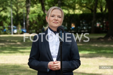  09.06.2026 WARSZAWA<br />KONFERENCJA PRASOWA PREMIERA TUSKA WICEPREMIERA KOSINIAKA KAMYSZA I KANDYDATKI NA PREZYDENTA KRAKOWA<br />N/Z MONIKA PIATKOWSKA<br /> 
