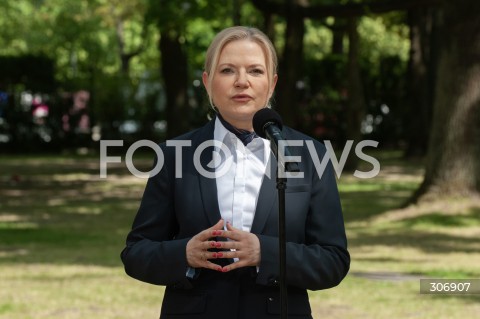  09.06.2026 WARSZAWA<br />KONFERENCJA PRASOWA PREMIERA TUSKA WICEPREMIERA KOSINIAKA KAMYSZA I KANDYDATKI NA PREZYDENTA KRAKOWA<br />N/Z MONIKA PIATKOWSKA<br /> 
