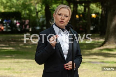  09.06.2026 WARSZAWA<br />KONFERENCJA PRASOWA PREMIERA TUSKA WICEPREMIERA KOSINIAKA KAMYSZA I KANDYDATKI NA PREZYDENTA KRAKOWA<br />N/Z MONIKA PIATKOWSKA<br /> 